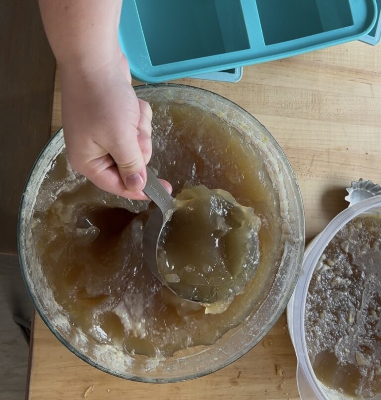 Gelatinous chicken broth