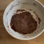 doubled in size chocolate sourdough loaf